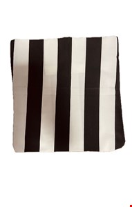 Capa de Almofada Preta e Branca Listrada 38cmC 40cmL 