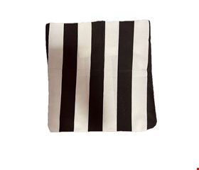 Capa de Almofada Preta e Branca Listrada 38cmC 40cmL Capa de Almofada Preta e Branca Listrada 38cmC 40cmL