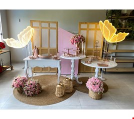 Decoração Infantil - 15 Anos Rosa, Rosê & Branco II