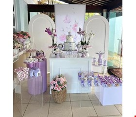 Decoração Infantil - Batizado Jardim Lilás I Decoração Infantil - Batizado Jardim Lilás I