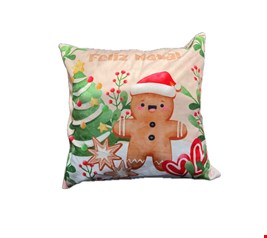 Capa de Almofada Natal Árvore e Biscoito Capa de Almofada Natal Árvore e Biscoito