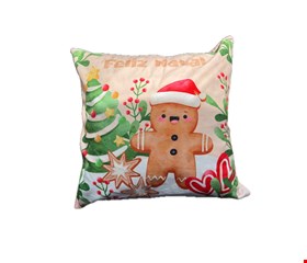 Capa de Almofada Natal Árvore e Biscoito Capa de Almofada Natal Árvore e Biscoito