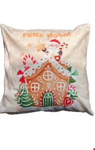 Capa de Almofada Natal Casa de Doces Noel Capa de Almofada Natal Casa de Doces Noel