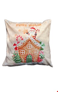 Capa de Almofada Natal Casa de Doces Noel Capa de Almofada Natal Casa de Doces Noel