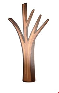 Totem Caule Pé de Árvore Marrom 1m Totem Caule Pé de Árvore Marrom 1m