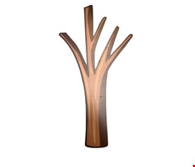 Totem Caule Pé de Árvore Marrom 1m Totem Caule Pé de Árvore Marrom 1m