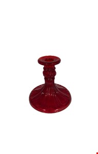 Castiçal Vermelho em Vidro 13cmA