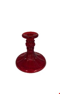 Castiçal Vermelho em Vidro 13cmA Castiçal Vermelho em Vidro 13cmA