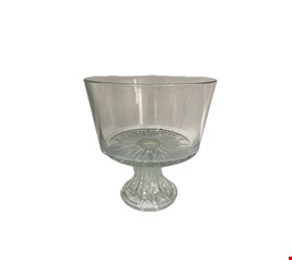 Compoteira Vidro Pé Canelado 23cmAx22cmD