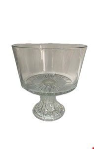 Compoteira Vidro Pé Canelado 23cmAx22cmD Compoteira Vidro Pé Canelado 23cmAx22cmD