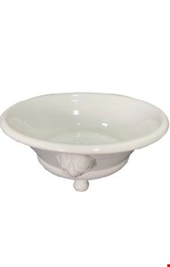 Bacia Batizado Realeza Cerâmica Branca 14cmAx34cmD Bacia Batizado Realeza Cerâmica Branca 14cmAx34cmD