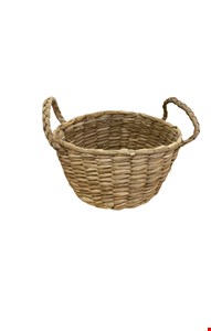 Cesto Palha Oval Alça Trançada 14cmA Cesto Palha Oval Alça Trançada 14cmA