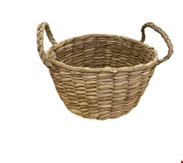Cesto Palha Oval Alça Trançada 14cmA Cesto Palha Oval Alça Trançada 14cmA