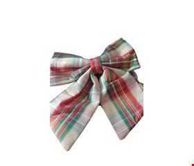 Temático Natal - Laço Pronto Xadrex Claro Natalino 30cmA Temático Natal - Laço Pronto Xadrex Claro Natalino 30cmA