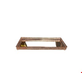 Bandeja Retangular Linhas Rose Gold Espelhada 