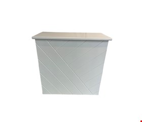 Mesa Branca Listras Desmontável 80cmA 84cmL