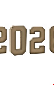 Número Caixa MDF 3D 2026 