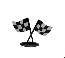 Temático Placa - Bandeira de Largada MDF 26cmA x 37cmL 