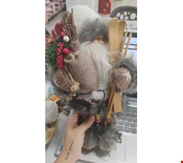 Temático Natal - Papai Noel Bege com Saco e Ski P