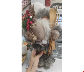 Temático Natal - Papai Noel Bege com Saco e Ski P