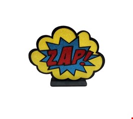 Temático Heróis - Placa Zap Glitter Temático Heróis - Placa Zap Glitter