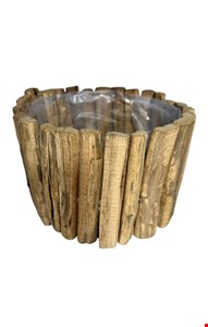 Cachepot Redondo Madeira 25cmD Cachepot Redondo Madeira 25cmD