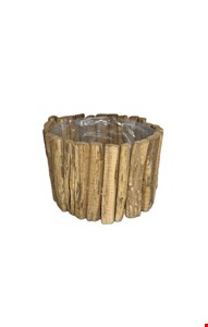 Cachepot Redondo Madeira 19cmD Cachepot Redondo Madeira 19cmD