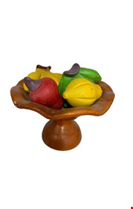 Fruteira com Frutas em Barro 14cmA 21cmD Fruteira com Frutas em Barro 14cmA 21cmD
