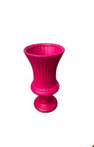 Vaso Canelado Fosco Rosa Neon 34cmAx18cmD Vaso Canelado Fosco Rosa Neon 34cmAx18cmD