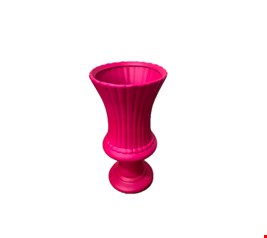 Vaso Canelado Fosco Rosa Neon 34cmAx18cmD Vaso Canelado Fosco Rosa Neon 34cmAx18cmD