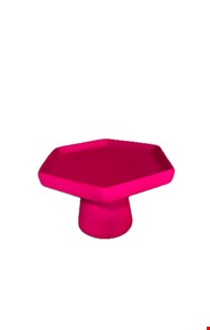 Suporte  Sextavado Rosa Neon 10cmAx17cmL