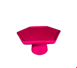 Suporte  Sextavado Rosa Neon 14cmAx28cmL