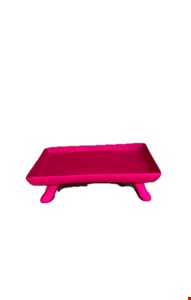 Bandeja Retangular com Pé Rosa Neon 18cmLx5cmA