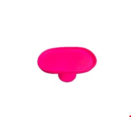 Suporte Oval Rosa Neon Fosco  20cmCx9cmA