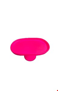 Suporte Oval Rosa Neon Fosco  20cmCx9cmA