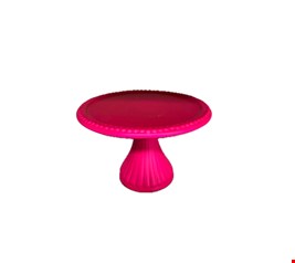 Suporte Bolinha Canelado Rosa Chiclete Fosco  22cmD 14cmA