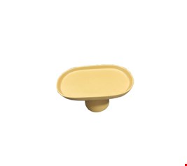 Suporte Oval Marrom Claro Fosco 9,5cmAx9,5cmD 