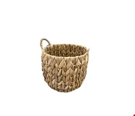 Cesto Palha Natural Com Alça Redondo - 23cmA 25cmD Cesto Palha Natural Com Alça Redondo - 23cmA 25cmD