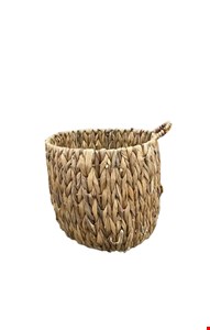Cesto Palha Natural Com Alça Redondo - 30cmA 30cmD