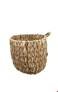Cesto Palha Natural Com Alça Redondo - 30cmA 30cmD Cesto Palha Natural Com Alça Redondo - 30cmA 30cmD