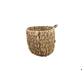 Cesto Palha Natural Com Alça Redondo - 30cmA 30cmD Cesto Palha Natural Com Alça Redondo - 30cmA 30cmD