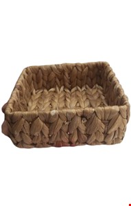 Cesto Palha Natural Quadrado 19cmLx8cmA Cesto Palha Natural Quadrado 19cmLx8cmA