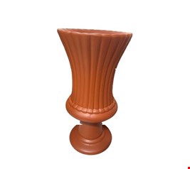 Vaso Canelado Terracota Fosco 34cmA 17,5cmD