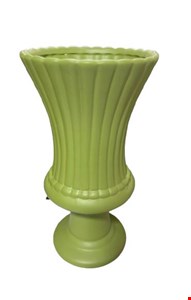 Vaso Canelado Verde Sálvia Fosco 33cmA 17cmD Vaso Canelado Verde Sálvia Fosco 33cmA 17cmD