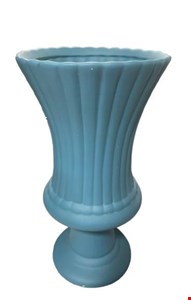 Vaso Canelado Azul Céu Fosco 34cmA 17,5cmD Vaso Canelado Azul Céu Fosco 34cmA 17,5cmD