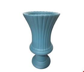 Vaso Canelado Azul Céu Fosco 34cmA 17,5cmD Vaso Canelado Azul Céu Fosco 34cmA 17,5cmD