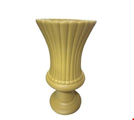 Vaso Canelado Amarelo Mostarda Fosco 34cmA 17,5cmD