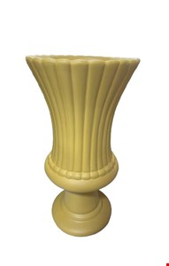 Vaso Canelado Amarelo Mostarda Fosco 34cmA 17,5cmD