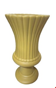 Vaso Canelado Amarelo Mostarda Fosco 34cmA 17,5cmD Vaso Canelado Amarelo Mostarda Fosco 34cmA 17,5cmD