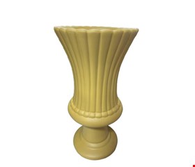 Vaso Canelado Amarelo Mostarda Fosco 34cmA 17,5cmD Vaso Canelado Amarelo Mostarda Fosco 34cmA 17,5cmD